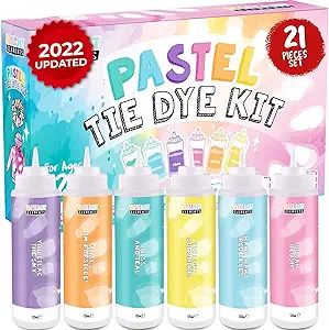 Pastel Tie Dye Kit, DIY Tie Dye Kit, Tydie Kits, Pastel Fabric Dye, Girls Tie Dye Shirt, Cheap Ti... | Amazon (US)