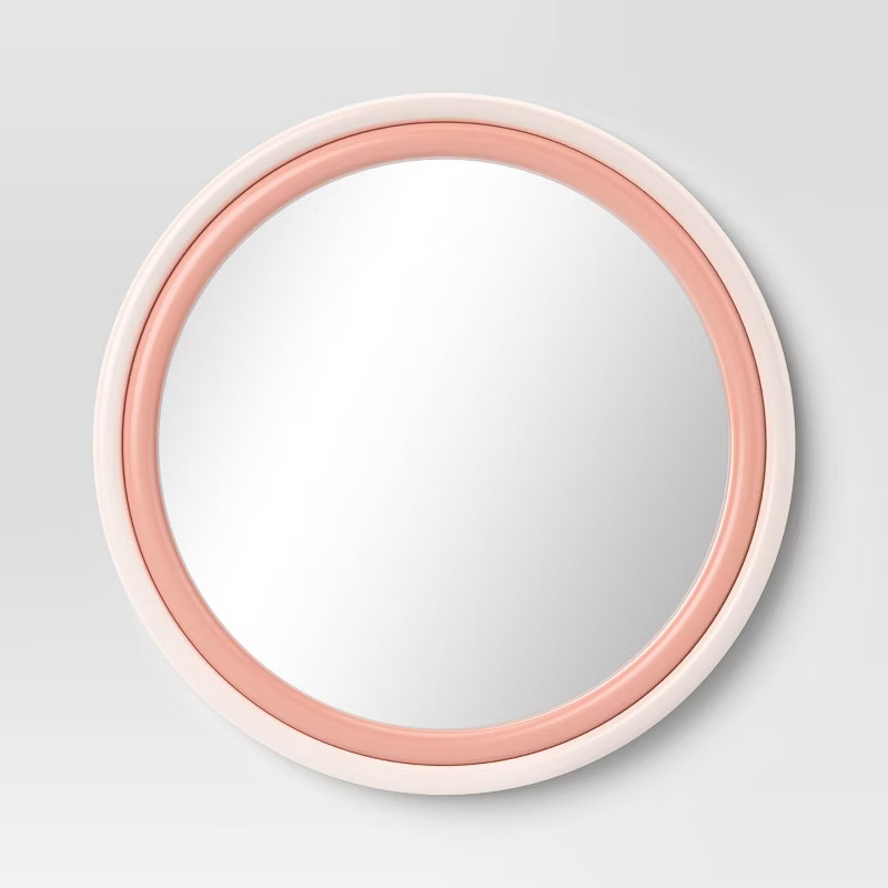 Two Tone Layered Circle Mirror Pink - Pillowfort™ | Target