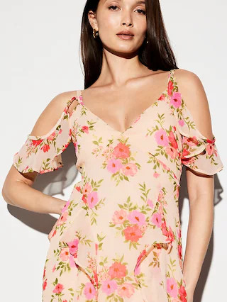 The Occasion by Old Navy Off-Shoulder Ruffle Chiffon Maxi Dress | Old Navy (US)