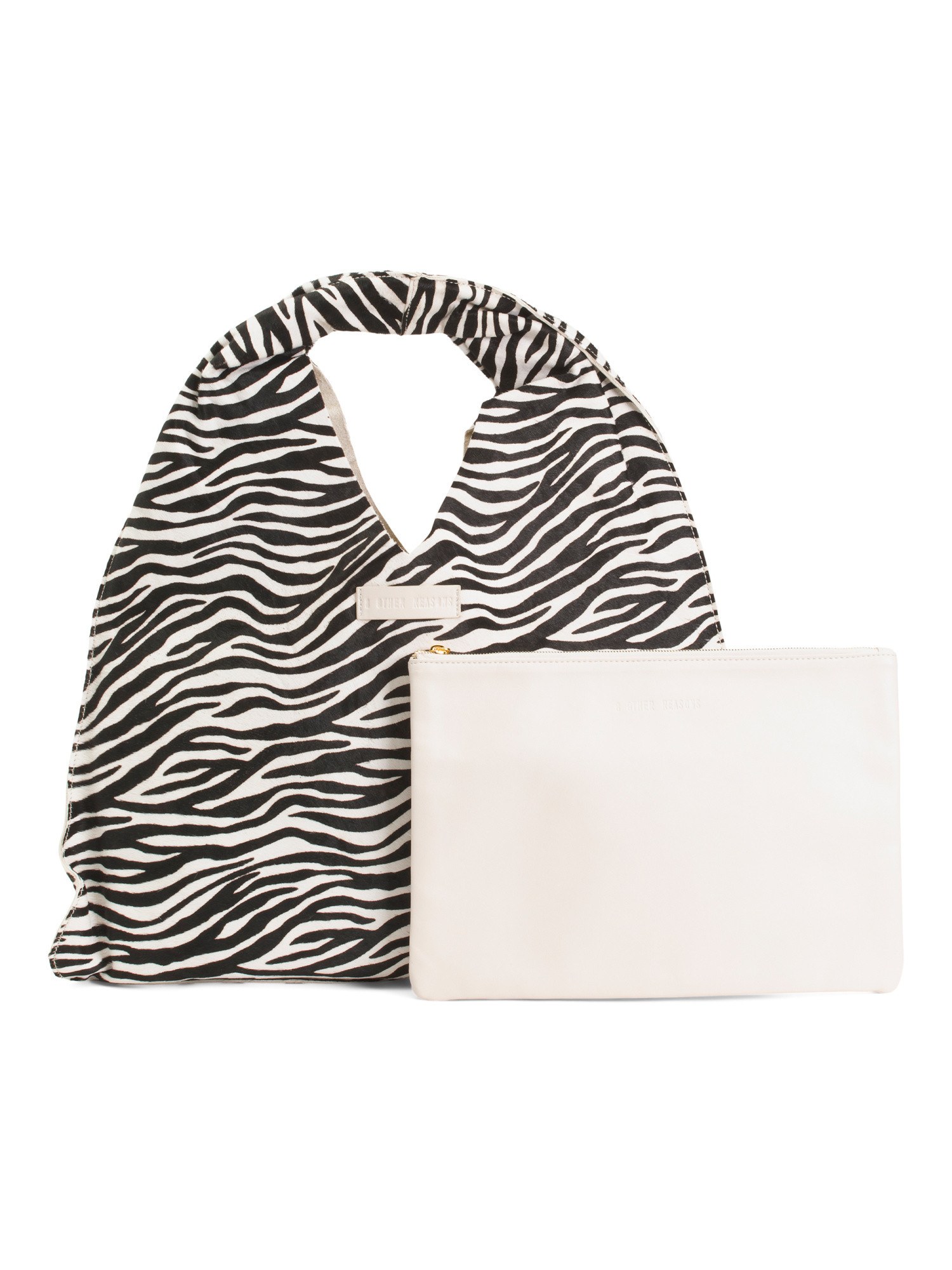 Hair-on-leather Slouch Hobo | TJ Maxx