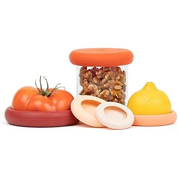 Food Huggers 5pc Reusable Silicone Food Savers | BPA Free & Dishwasher Safe | Fruit & Vegetable P... | Amazon (US)