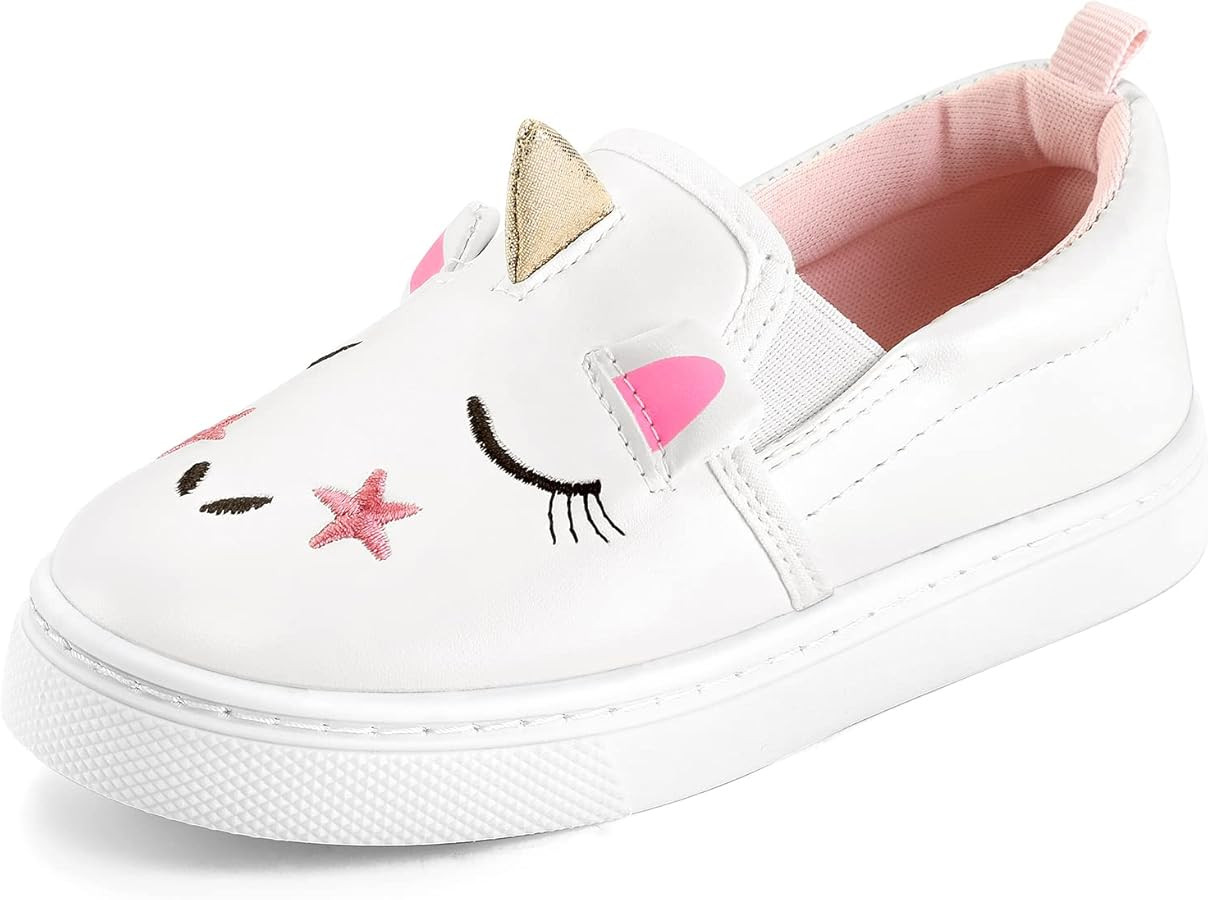 K KomForme Toddler Sneakers for Girls Boys Slip On Canvas Walking Shoes | Amazon (US)