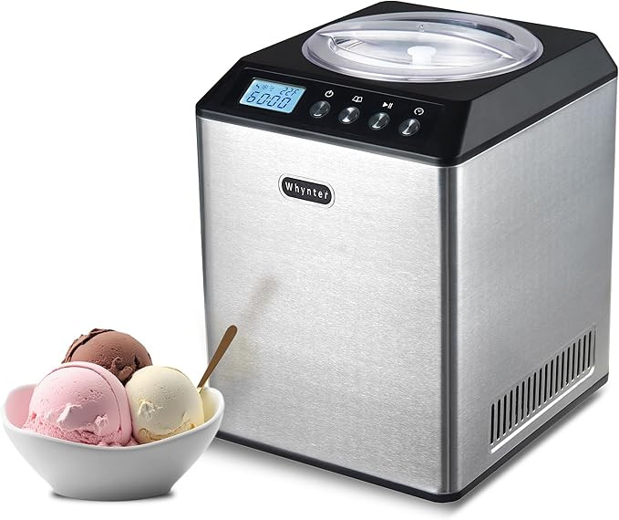 Whynter 2.1 Qt. Upright Automatic Ice Cream Maker Machine with Built-in Compressor, LCD Digital D... | Amazon (US)
