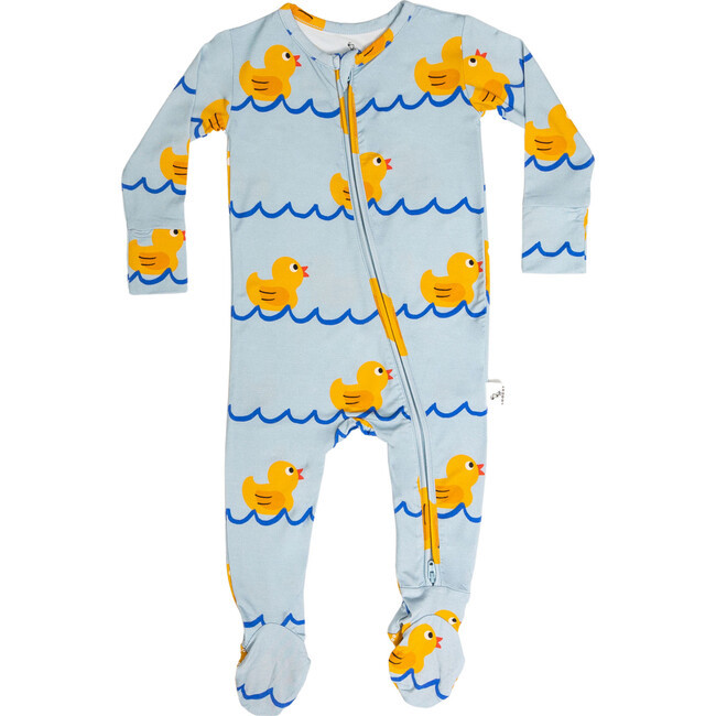 Rubber Ducky Footie Pajama, Blue | Maisonette