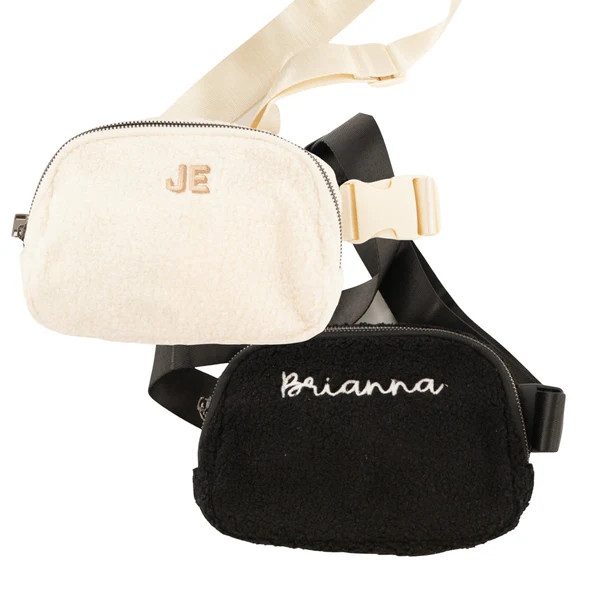 Embroidered Teddy Belt Bag | Sprinkled With Pink