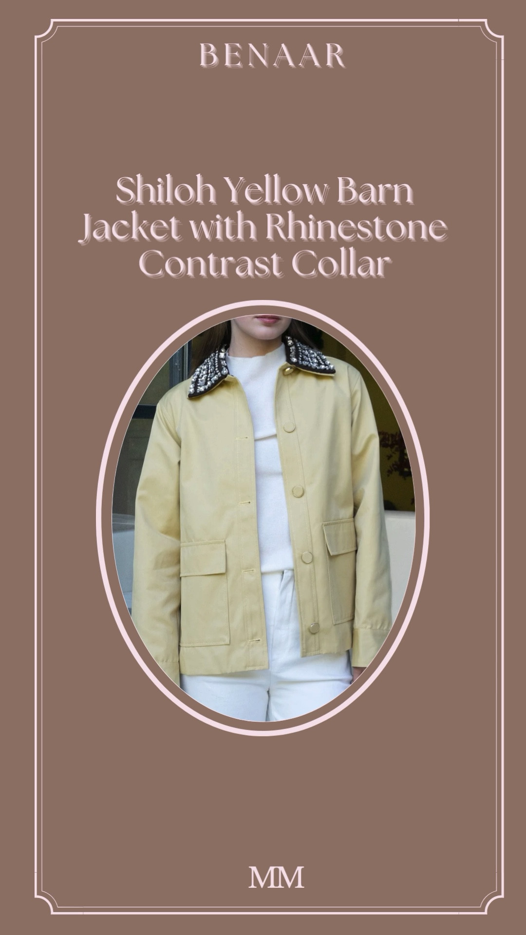 Shiloh yellow barn jacket with rhinestone contrast collar styled as an elevated neutral layering piece. A polished spring jacket that adds texture and subtle statement to everyday outfits while staying versatile and wearable [yellow barn jacket, rhinestone collar jacket, contrast collar jacket, spring layering piece, lightweight spring jacket, neutral outfit ideas, elevated basics, chic casual outfit, everyday luxury style, capsule wardrobe staple, polished casual look, minimalist fashion outfit, soft yellow outfit, womens spring fashion, transitional outfit, clean girl aesthetic, effortless style, structured jacket, tailored casual, refined everyday wear]

#LTKOver40