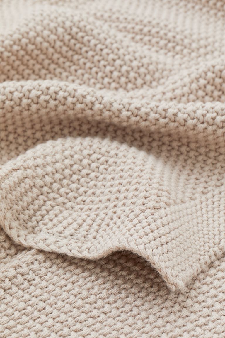 Moss-stitched Cotton Blanket | H&M (US)