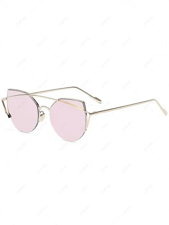 http://www.zaful.com/gold-crossbar-cat-eye-mirrored-sunglasses-p_196623.html | ZAFUL (Global)