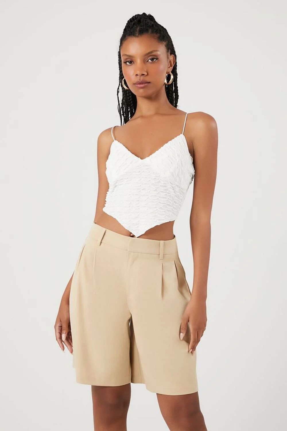 Twill Bermuda High-Rise Shorts | Forever 21 (US)