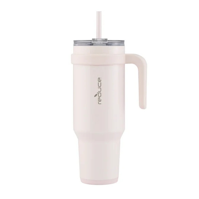 Reduce Cold1 Tumbler with Straw, Lid & Handle. Insulated Stainless Steel 3-Way Lid - 48oz, Cotton... | Walmart (US)
