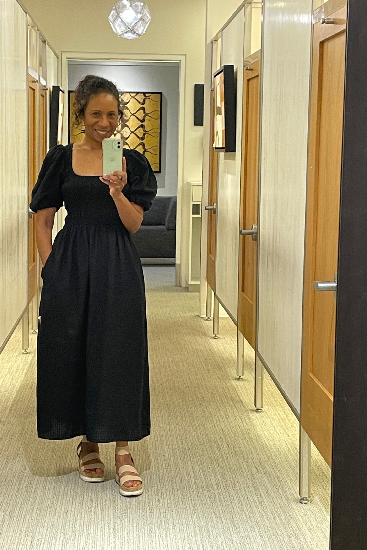 This dress is the perfect balance between comfortable and stylish.  I am wearing a size 2 and it fits just right.  Plus, it has pockets! #modestfashion #modeststyle

#LTKFind #LTKSeasonal #LTKstyletip