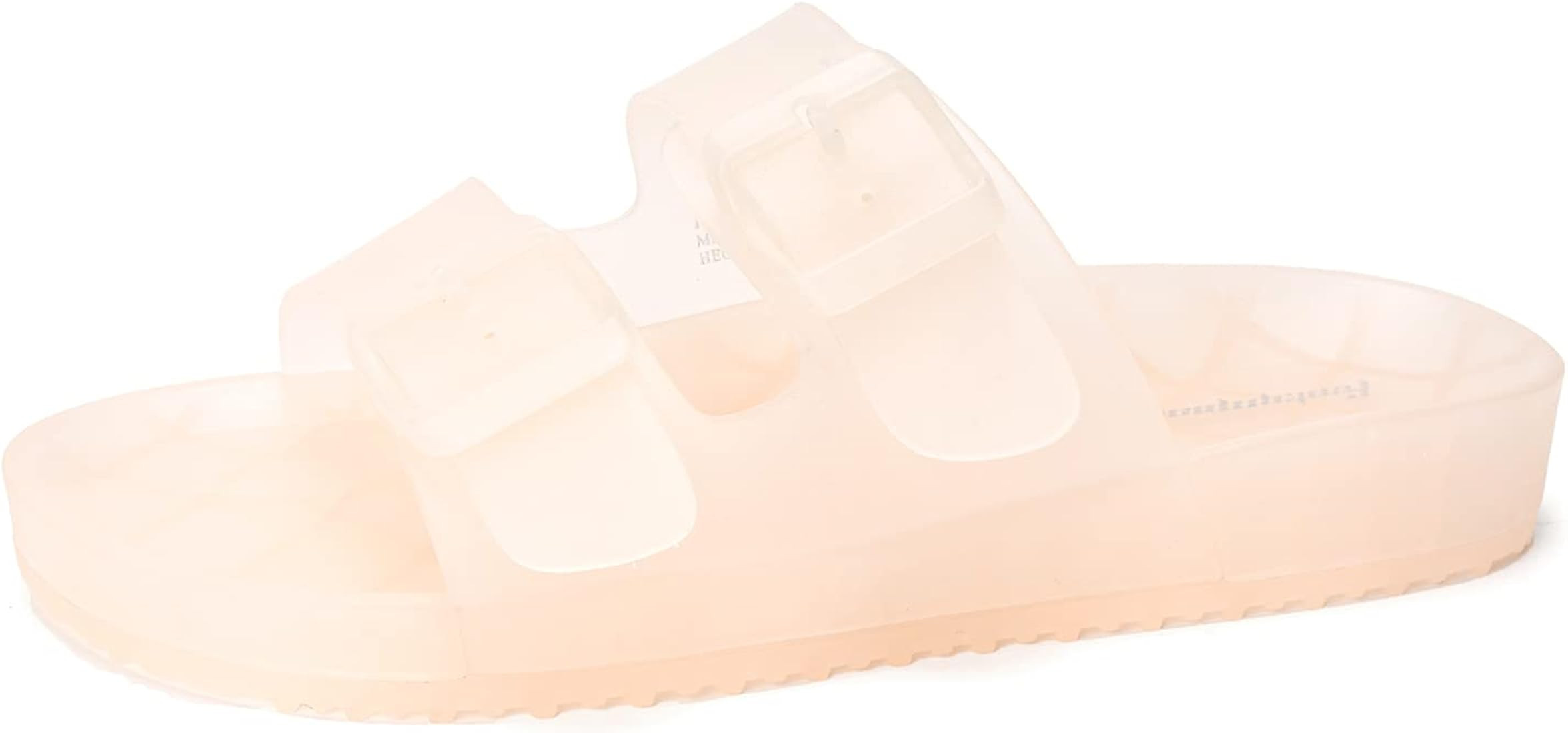 FUNKYMONKEY Women's Comfort Slides Double Buckle Adjustable EVA Flat Sandals | Amazon (US)