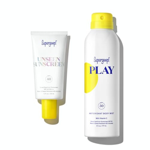 Supergoop! Unseen Sunscreen (1.7 oz) + PLAY Antioxidant Body Mist SPF 50 (6 oz) | Amazon (US)