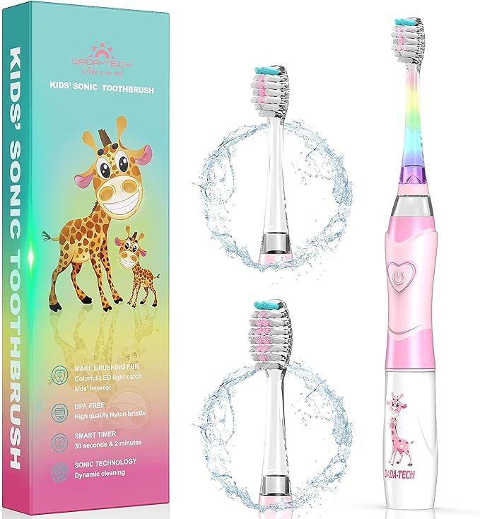 Kids Electric Toothbrush, Soft Battery Tooth Brush with Timer Powered by Sonic Technology for Chi... | Amazon (US)