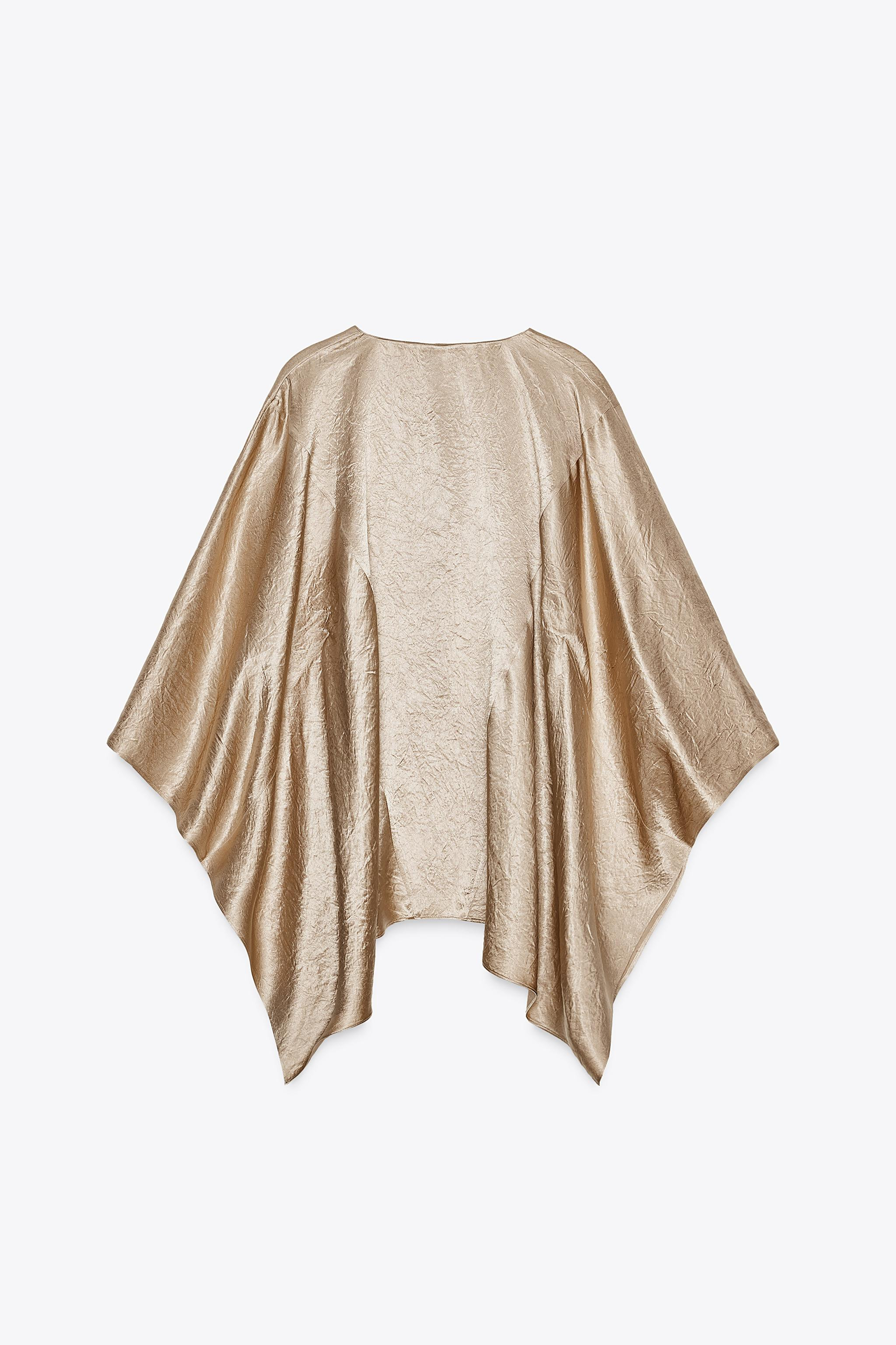 ZW COLLECTION SATIN CAPE SHIRT | Zara UK