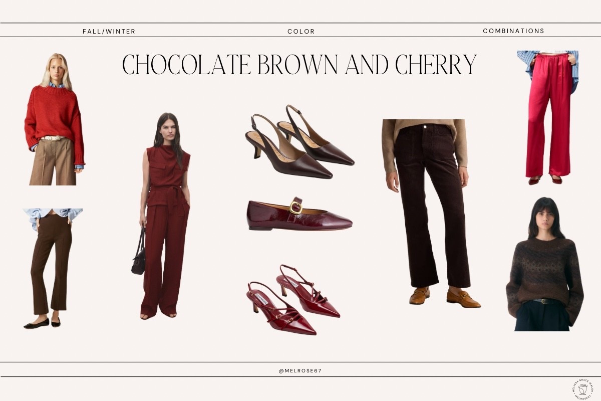 Chocolate brown and cherry red outfit combos

#LTKStyleTip #LTKNYFW