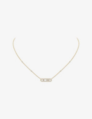 Move Classique Baby Move Pav\u00e9 18ct Yellow Gold And 0.33ct Diamond Necklace | Selfridges