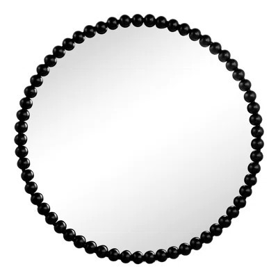 Wall Mirror With Metal Beaded Edge, Adds Sophistication To Living Room Trim, Elegance Bedroom | Wayfair North America