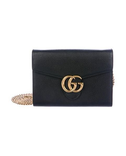 Gucci GG Marmont Chain Wallet Black | The RealReal