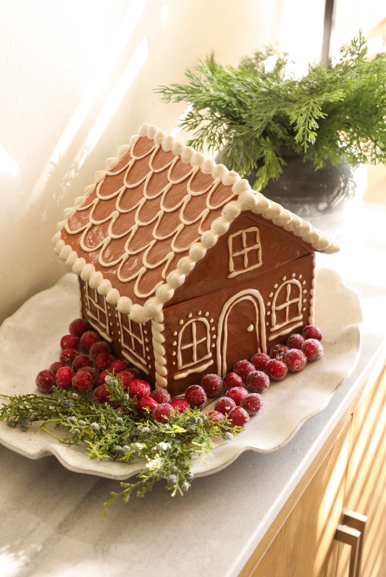 This gingerbread cookie jar is one of my holiday staples every year that helps to transform the look of my kitchen. It gives off a high-end whimsical feel and I love styling it on a tray with some other festive pieces. 🥰🎄 #holidaydecor #christmasdecor #potterybarnchristmas #christmascookiejar #gingerbreaddecor #ltkhome #homedecor #holidaystyling #christmasstyling #christmasdecorideas

#LTKSeasonal #LTKHoliday #LTKHome