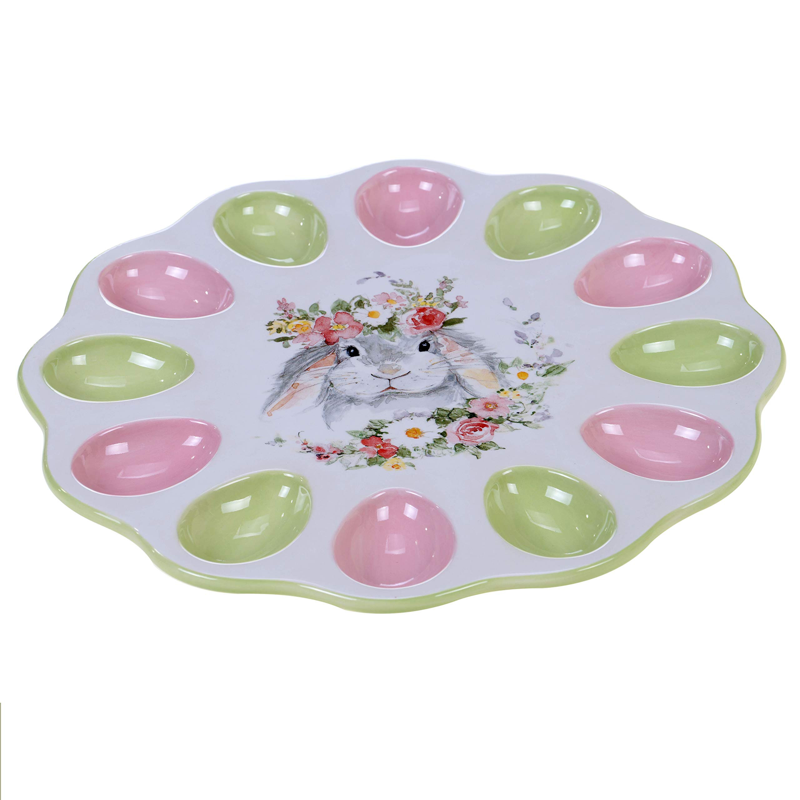 Certified International Sweet Bunny 3-D Egg Plate, 12.25" Diameter x 1", Multicolored | Amazon (US)