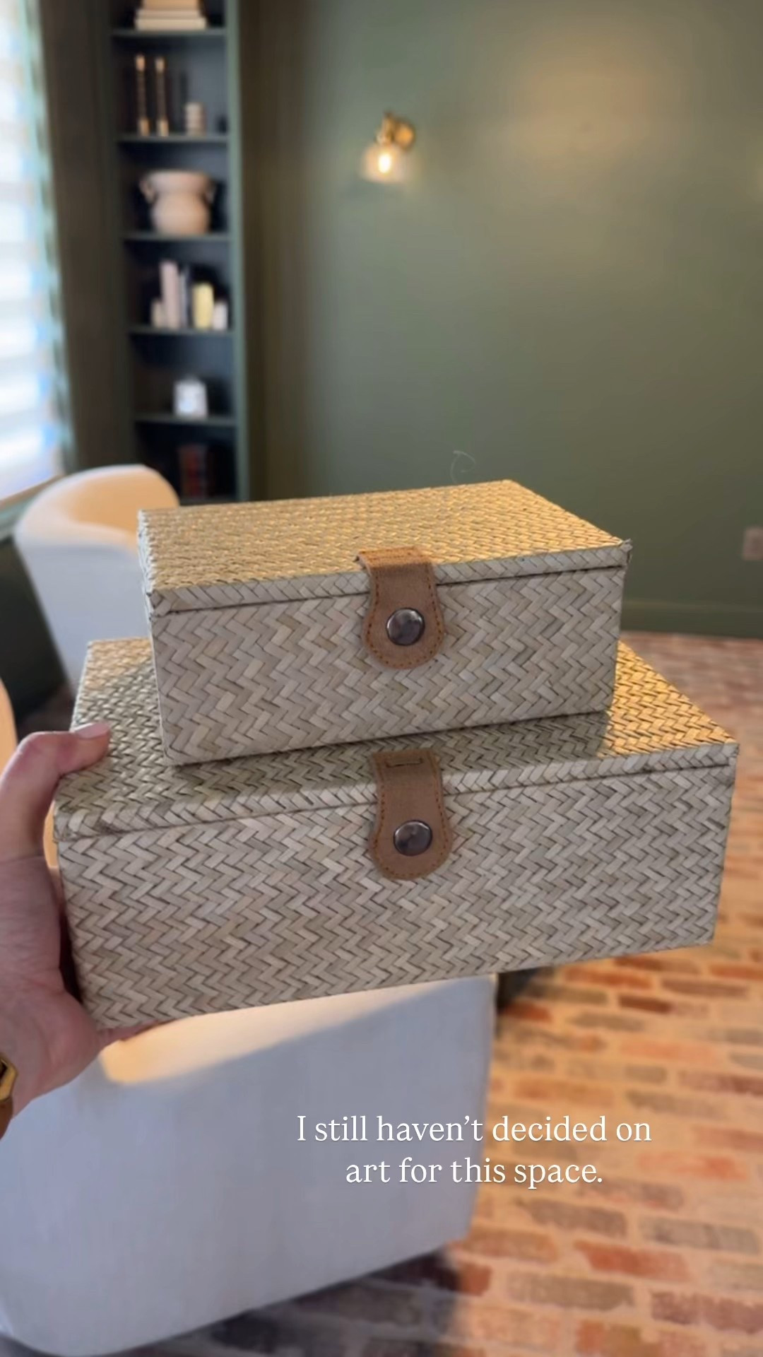 I found these at Home Goods near me but I’ll link some baskets you can snag online! 