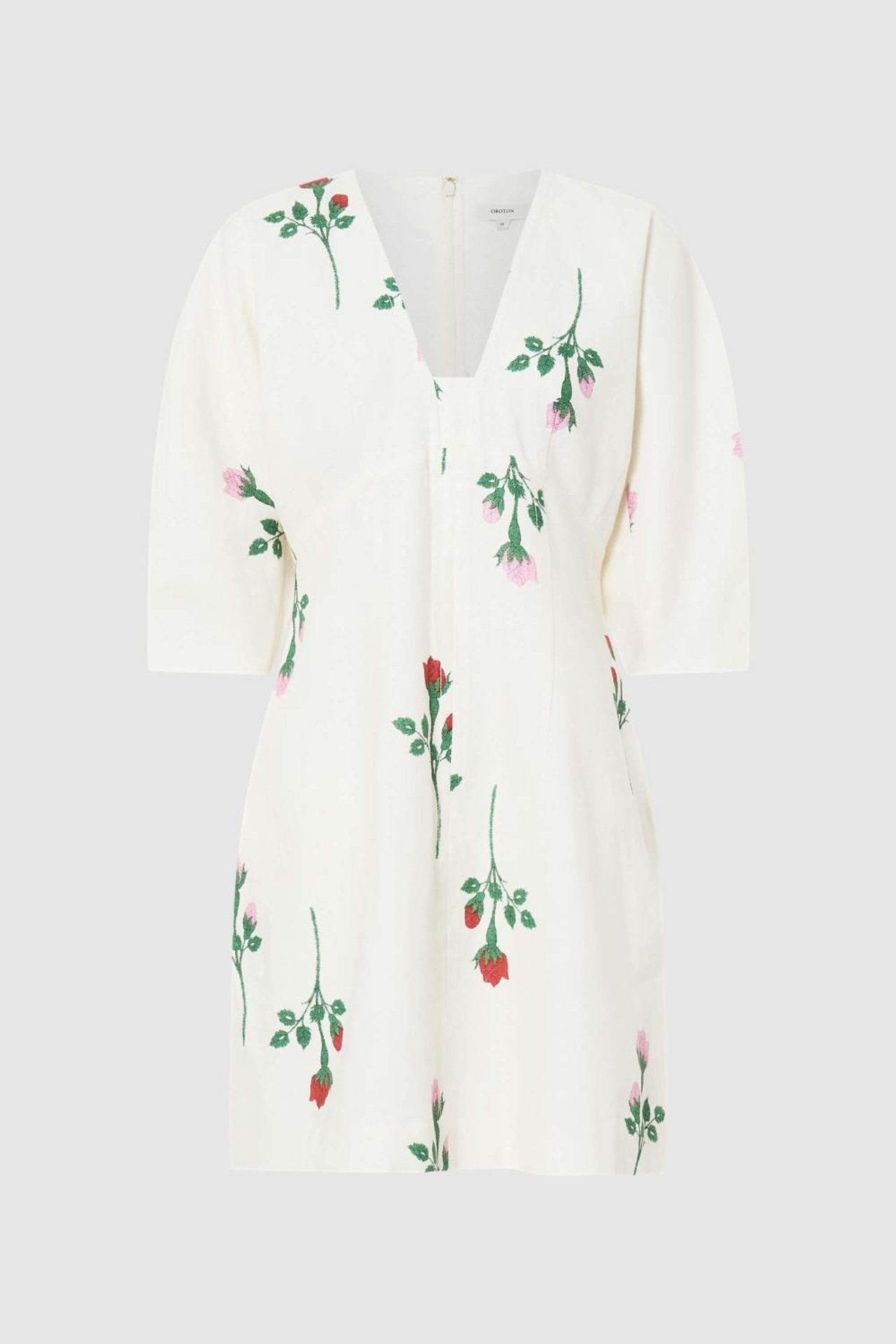 Rosebud Short Dress - Antique White | | Oroton