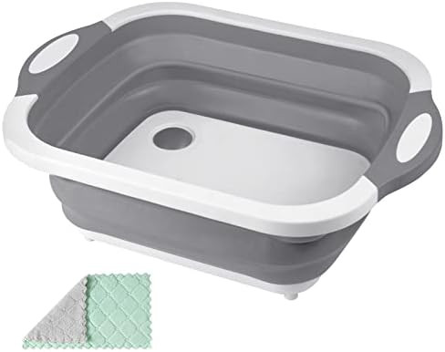 Collapsible Cutting Board, HI NINGER Chopping Board with Towel Kitchen Foldable Camping Dishes Si... | Amazon (US)