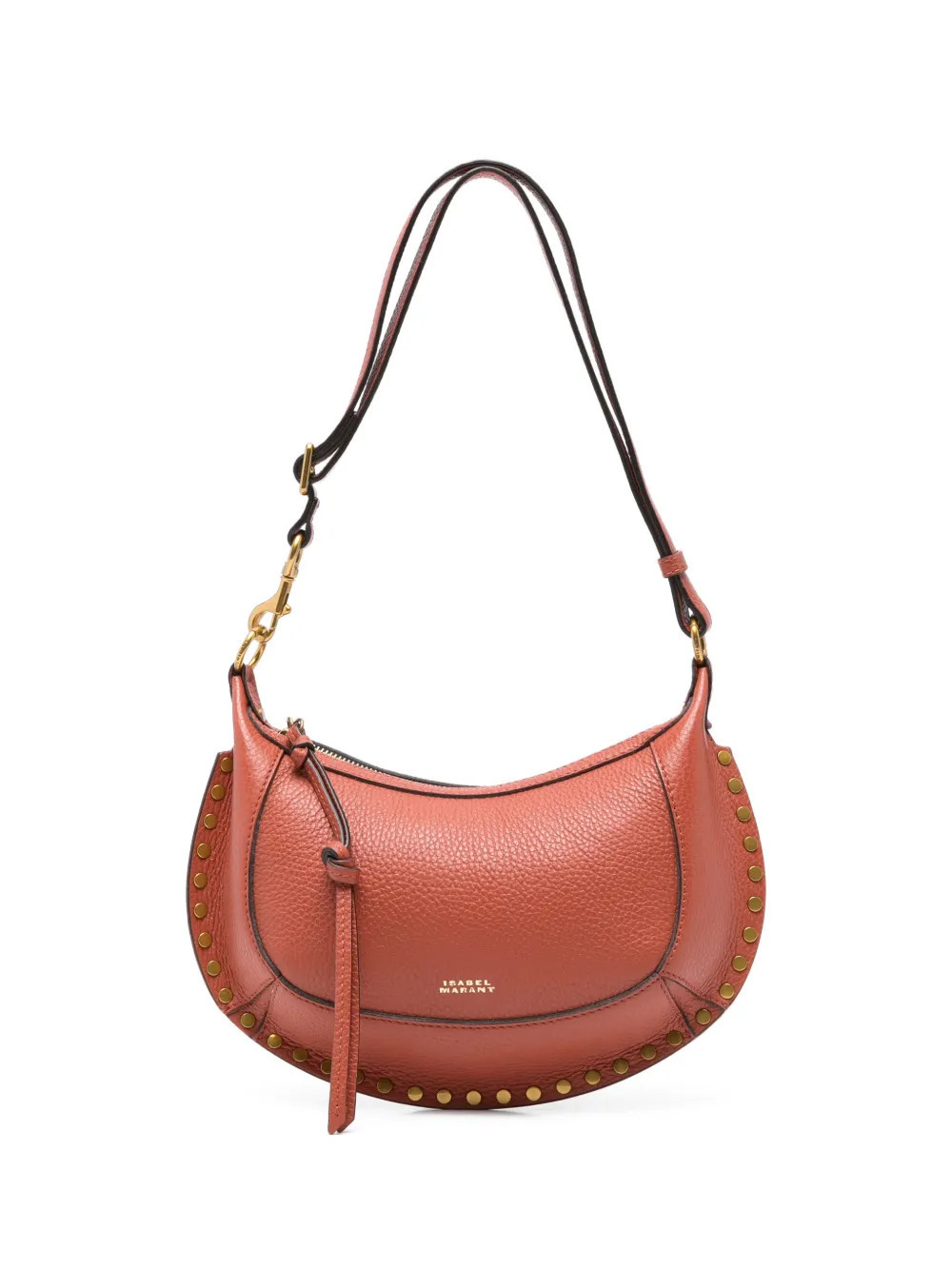 ISABEL MARANT Oskan moon-shaped leather shoulder bag - Red | Farfetch Global