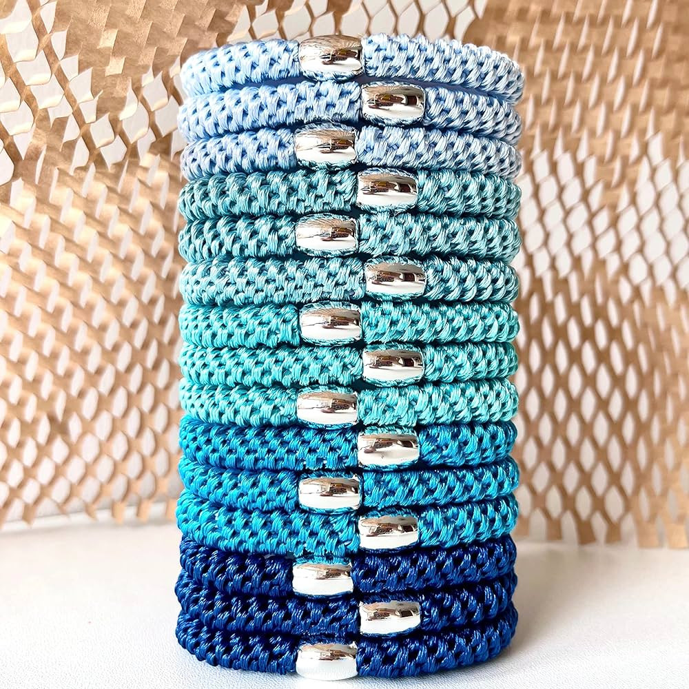 Tanha 15Pcs Hair Tie Bracelet,Hair Ties For Women Men,Ponytail Holders For Thick Hair,Strong Stre... | Amazon (US)