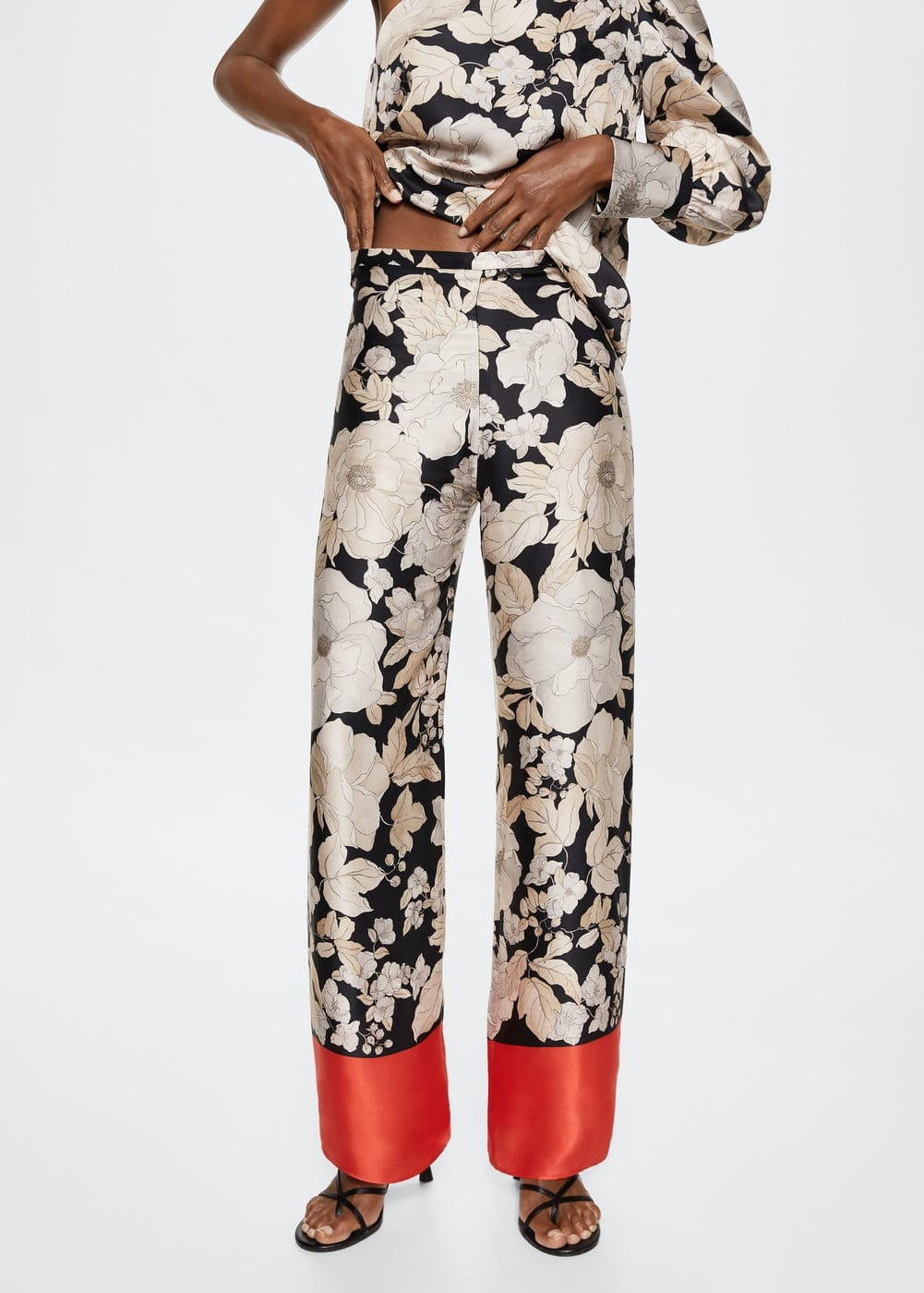 Floral print pants -  Women | Mango USA | MANGO (US)