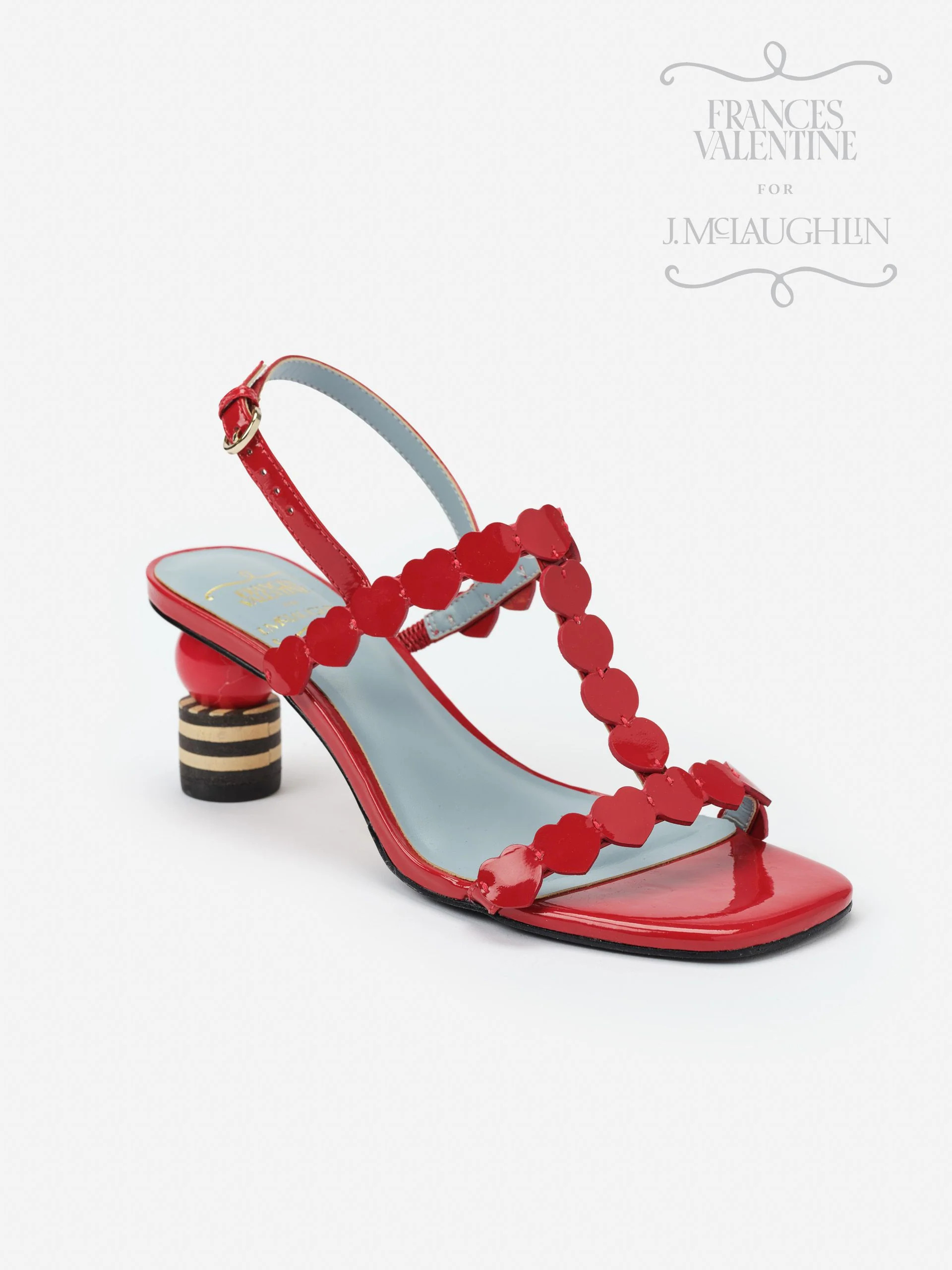 Red Solid Frances Valentine Kiki Heart Heels | Women's Shoes | J.McLaughlin | J.McLaughlin