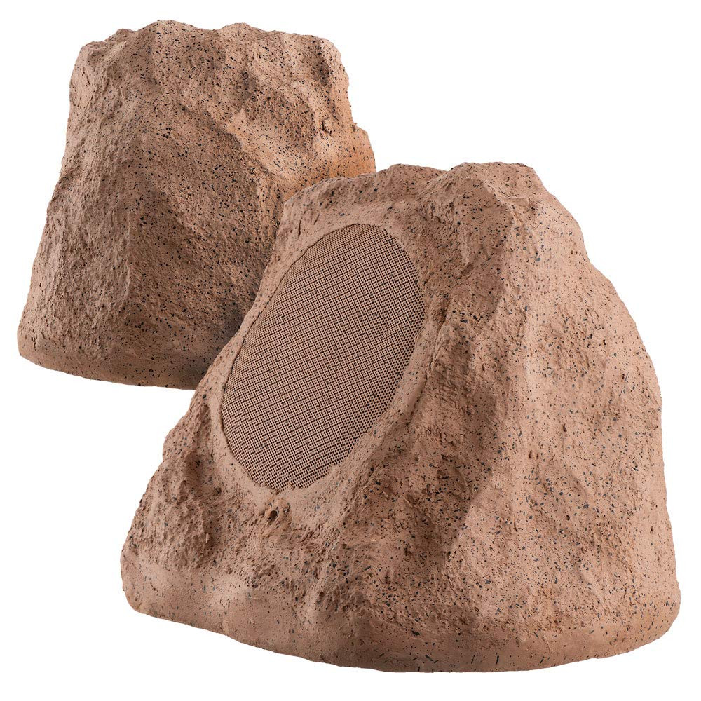 OSD 6.5" Brown High Fidelity Outdoor Rock Speaker 150W Weather Resistant Passive Stereo Pair RS670 | Amazon (US)