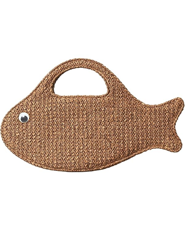 OWGSEE Straw Clutch Purses for Women, Summer Cute and Unique fish Straw Purses and Handbags Woven... | Amazon (US)