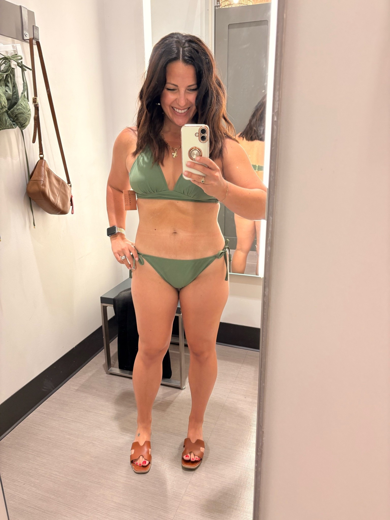 New favorite affordable swimsuit find 👏🏼☀️
This olive green bikini is SUCH a good fit and each piece is only $15 🙌🏼

Wearing a medium in both pieces. For reference I’m 5’2” and a 34D. The color, fit, and quality honestly surprised me in the best way 💚 Perfect for pool days, lake trips, and summer vacations. Comes in several colors, I just ordered it in black. 

#AmazonFashion #SwimsuitFinds #AffordableFashion #WomenOver40Style #MomStyle #PetiteFashion #SummerStyle #PoolDayStyle #VacationStyle #AmazonFinds #SwimwearStyle #ClassicStyle #BeachStyle #PetiteStyle

#LTKSwim #LTKmomlife #LTKOver40 #LTKSwim