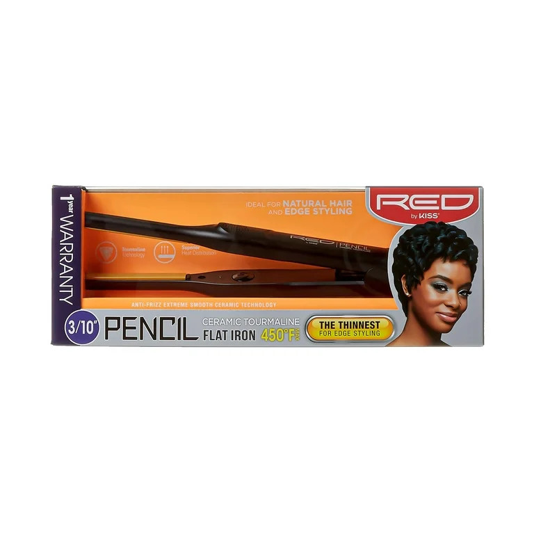 RED by KISS 0.3 Inch Pencil Flat Iron with Ceramic Tourmaline, Hair Straightener for Thin and Sho... | Walmart (US)