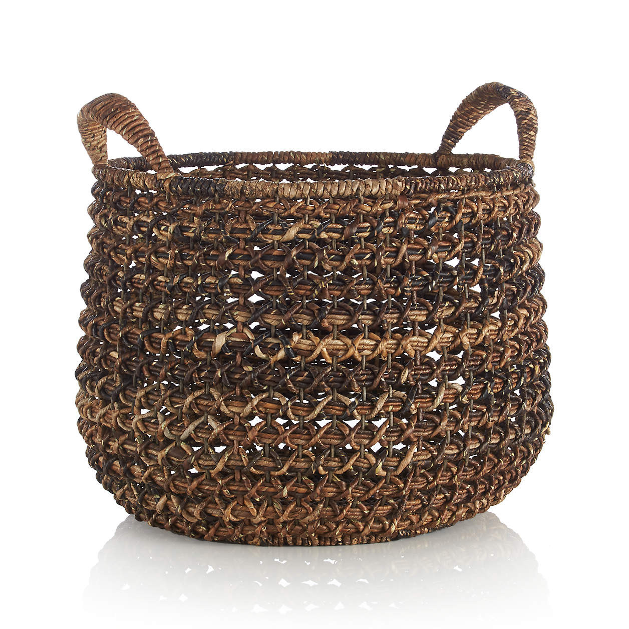 Zuzu Round Handwoven Basket + Reviews | Crate & Barrel | Crate & Barrel