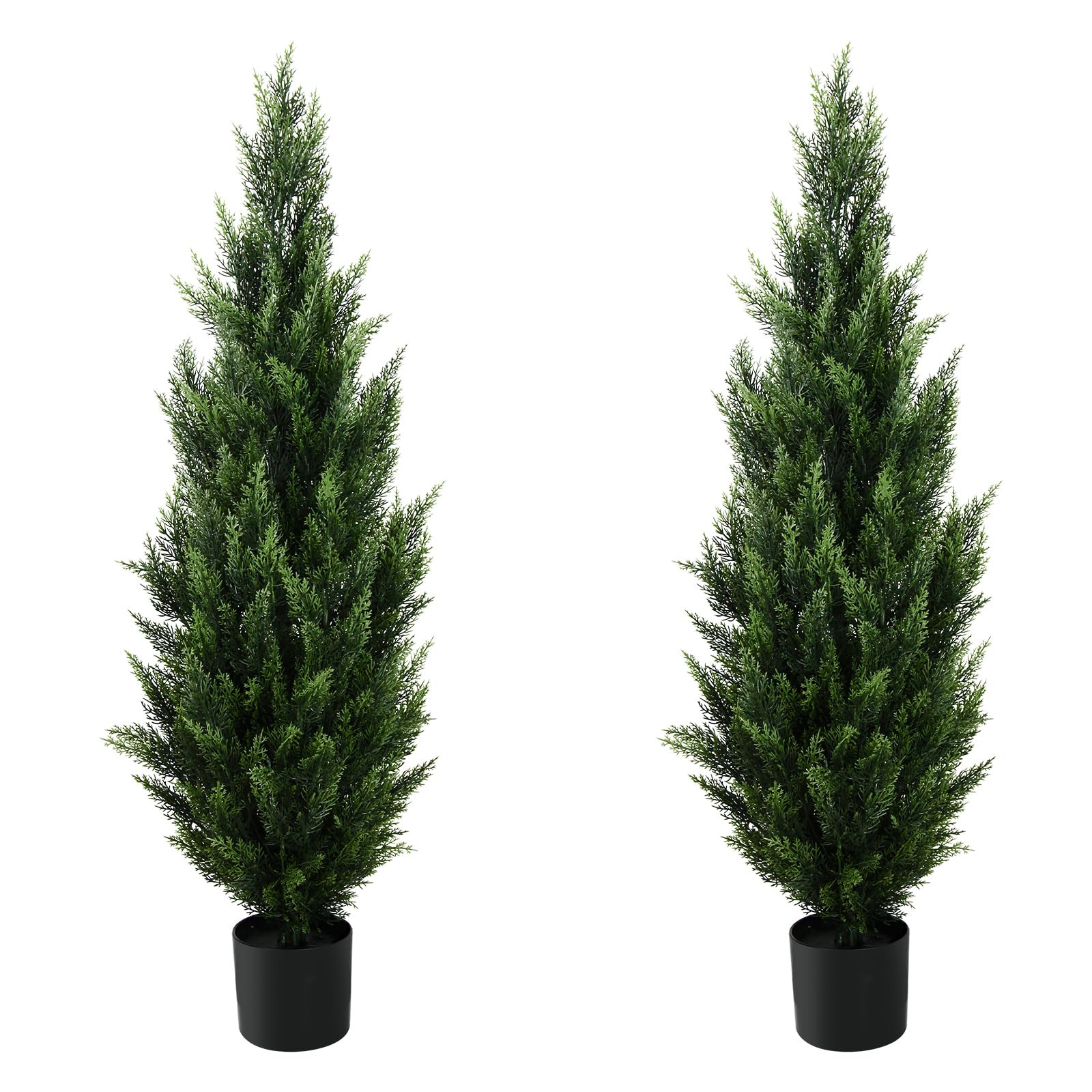 4FT Artificial Topiary Tree Beautiful Realistic Faux Cedar Pines Christmas Trees UV Rated Fake Sh... | Amazon (US)