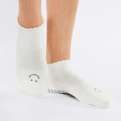 Happy Grip Socks - Bone | simplyWORKOUT