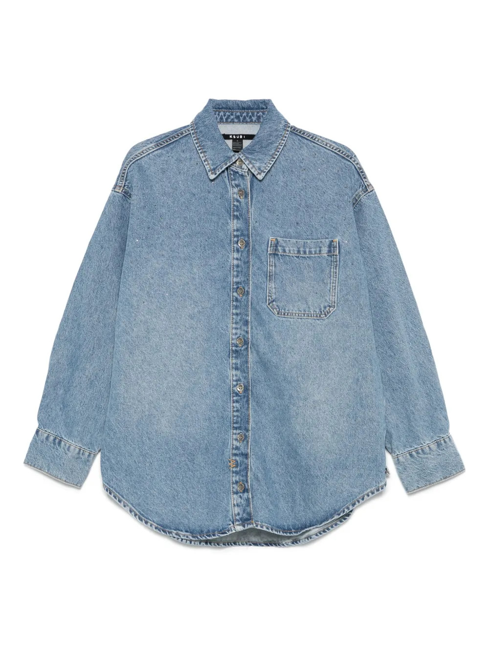 Ksubi Oversized Ls Krystal Komet long-sleeve Denim Shirt | Blue | FARFETCH | Farfetch Global