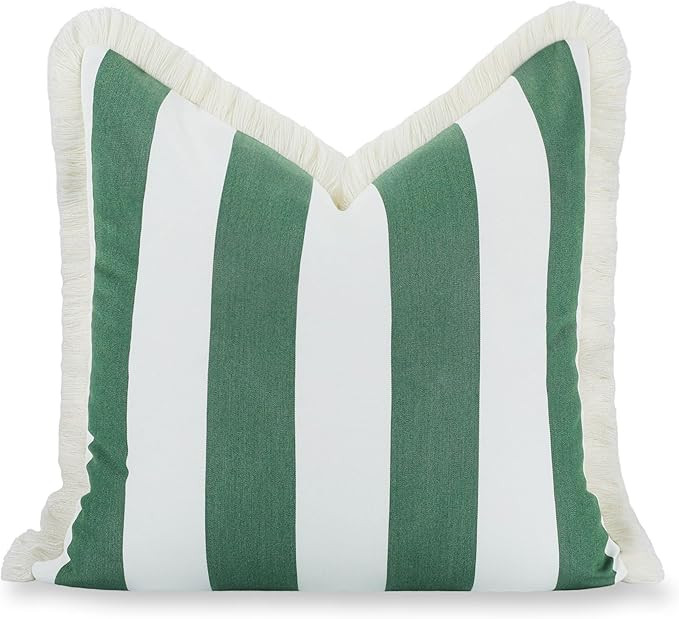 Hofdeco Premium Coastal Hampton Outdoor Performance Throw Pillow Cover Only, 20"x20" Water Repell... | Amazon (US)