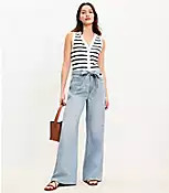 Palazzo Jeans in Light Wash | LOFT