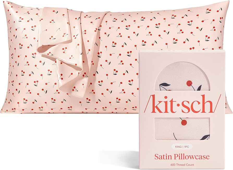 Kitsch Satin Pillowcase, Softer Than Silk Pillow Cases King, Cooling Pillow Covers, Satin Pillowc... | Amazon (US)