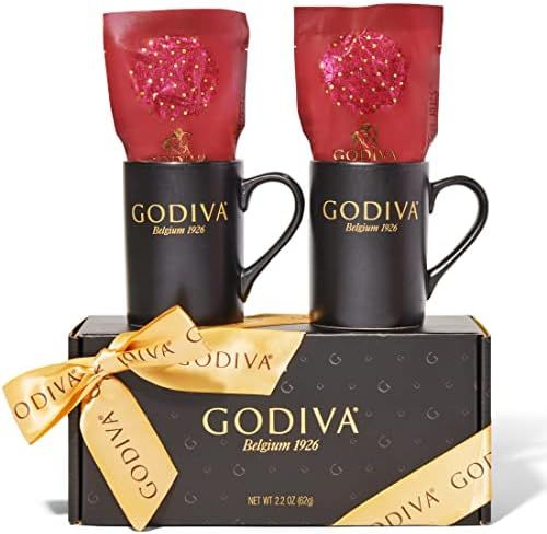 Godiva Hot Chocolate Gift Set, Includes Two Matte Black Ceramic Mugs and Two Godiva Milk Chocolat... | Amazon (US)