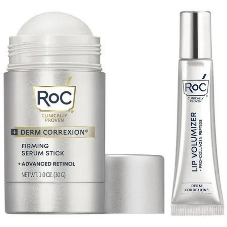 RoC Derm Correxion Firming Retinol Serum Stick & Lip Volumizer Bundle – Anti-Aging Serum & Lip Plumping Treatment | Walmart (US)