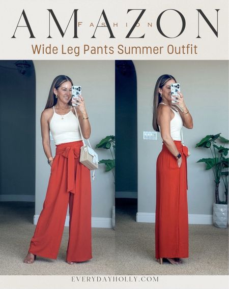 Summer outfit idea - 💥Save 10% on Wide leg palazzo pants with pockets, tie front size S in red. viral cropped tank with built in bra, bra tank top,small in beige - TTS. 💥Save 10% on My favorite two strap heels clear TTS | May best seller, fashion favorite, trending fashion, summer purse, rattan purse rope strap white tassle #womensfashion #vacationoutfit #resortwear



#LTKStyleTip #LTKOver40 #LTKSaleAlert
