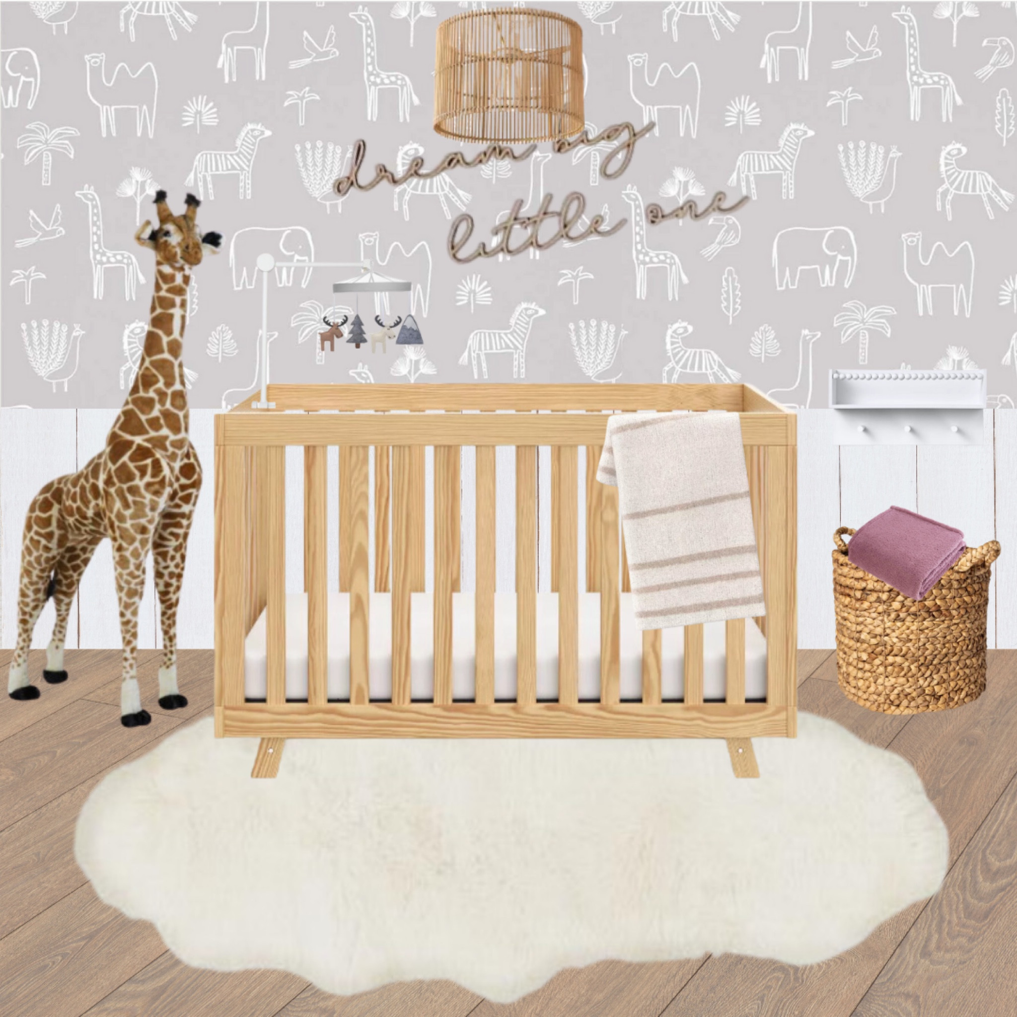 Mauve Safari Decor Mood Board. Safari themed nursery design, girls nursery design, mauve nursery design idea, nursery inspo 

#LTKbaby #LTKhome #LTKkids