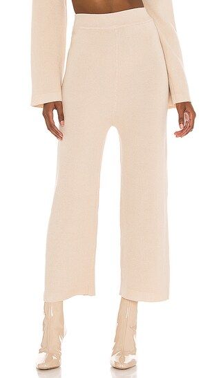 Lounge Hero Knit Pant in Beige | Revolve Clothing (Global)