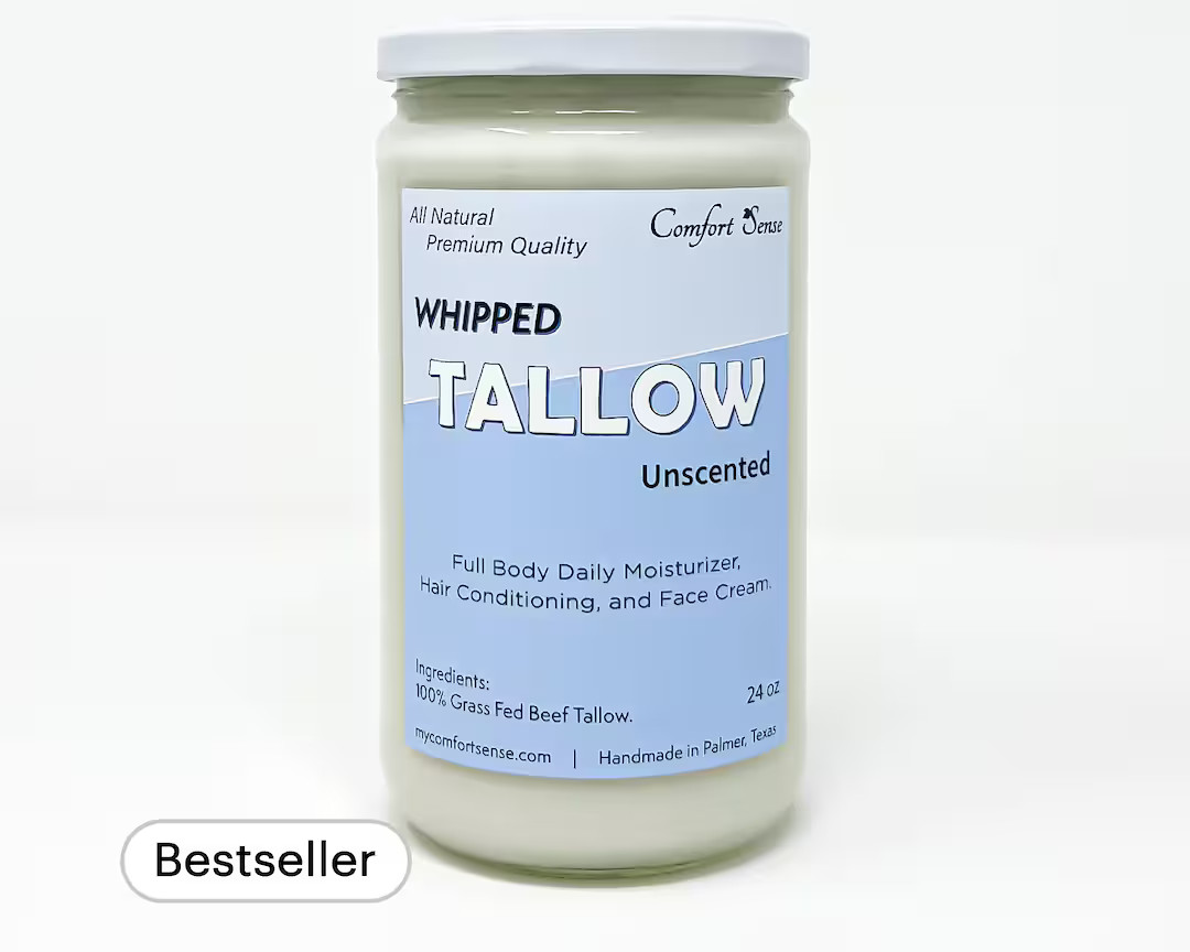 All-natural Unscented Whipped Tallow, Grass Fed Beef Tallow Moisturizer - Etsy | Etsy (US)