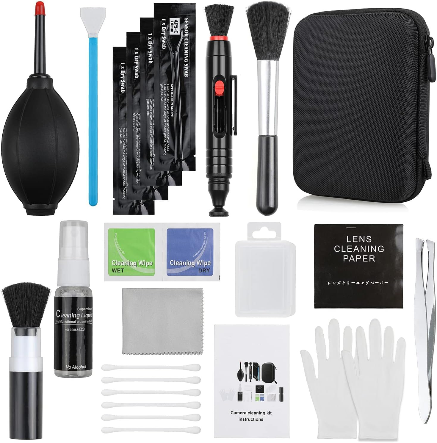 14-in-1 Camera Lens Cleaning Kit - Mirrorless Camera Sensor Cleaning Kit for DSLR Camera Canon So... | Amazon (US)